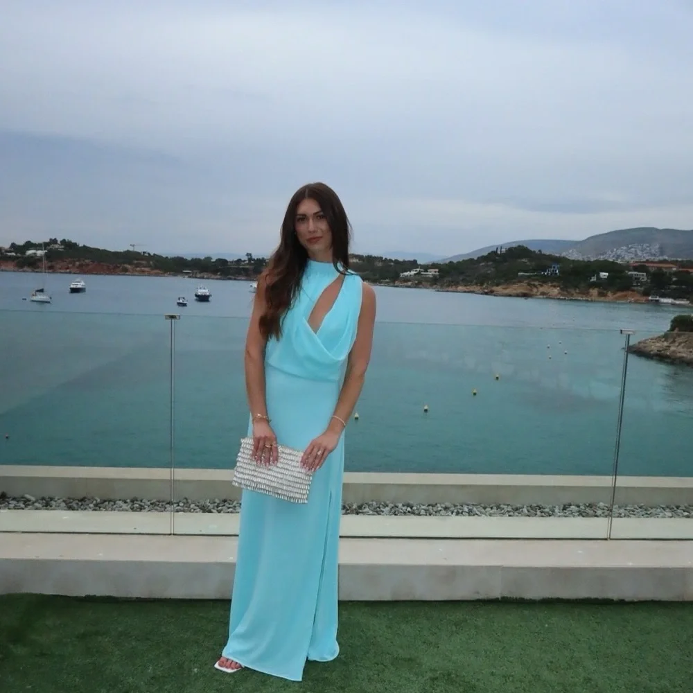MESHKI Aqua Sleeveless Dress - Picture 3 of 6
